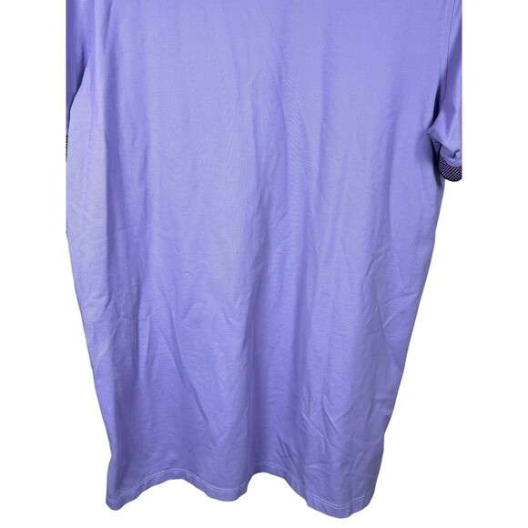 Greyson Golf Polo Mens Sz Lg Solid Purple Pima Modal Spandex Embroidered Tree - Picture 9 of 10